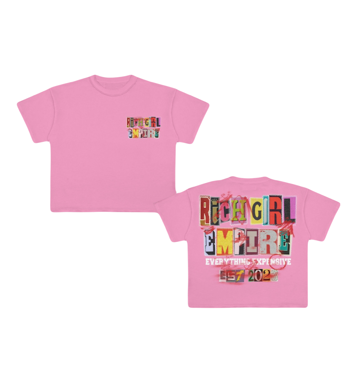 Pink Rich Confetti Graphic $